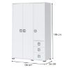 Obrazek Szafa 3D3S Kiki G33-BE/KI-15 white/white 