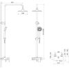 Obrazek Rain Altar system natryskowy z deszczownicą z baterią mechaniczną
