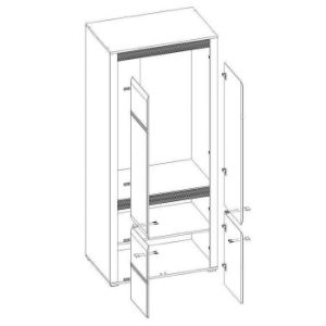 Obrazek Szafa Sevilla typ 20 90 cm sosna norweska/ biały