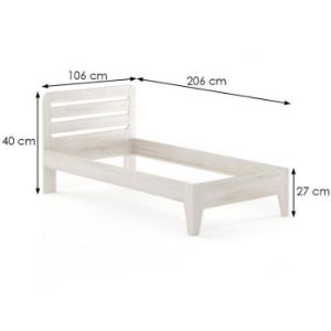 Obrazek Łóżko Buk LK189–100x200 bielony