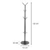 Obrazek Wieszak metalowy stojący Loft 06-06 180x40 czarny