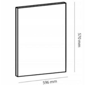 Obrazek Szafka kuchenna Gardena D60FZN front do zmywarki 570 x 596 grey