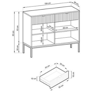 Obrazek Komoda Nova Ksz104 Czarny