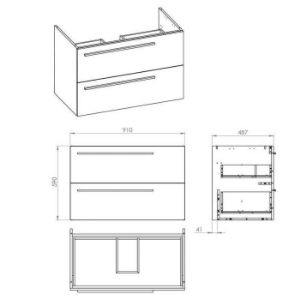 Obrazek Szafka Royal 90 2S Biały