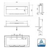 Obrazek Biokominek 900x400 czarny strukturalny