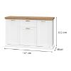 Obrazek Komoda Tara K3K1F WHITE/pacific walnut