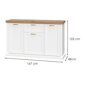 Obrazek Komoda Tara K3K1F WHITE/pacific walnut