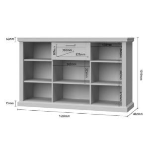 Obrazek Komoda Tara K3K1F WHITE/pacific walnut