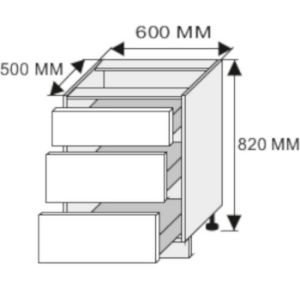 Obrazek Szafka kuchenna Essen grey D3M/60