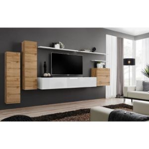 Obrazek Szafka RTV Wisząca Switch SW1 Czarny 