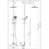 Obrazek Bragi system natryskowy z deszczownicą z baterią termostatyczną
