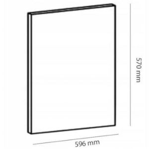 Obrazek Front do zmywarki Gardena D60FZN 570 x 596 white