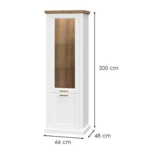 Obrazek Witryna Tara V2SV white/pacific walnut