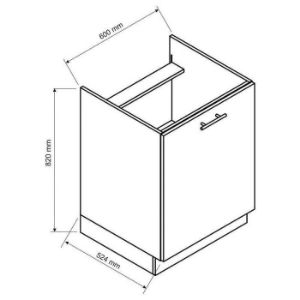 Obrazek Szafka Kuchenna Irma D60pc Pl Zielony Mat