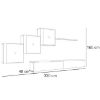 Obrazek Meblościanka Switch XX szkło + LED Czarny/Biały	