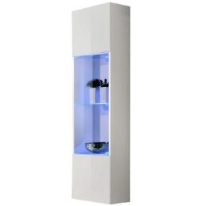 Witryna Fly 42+Szkło Biały+LED