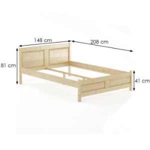 Obrazek Łóżko Sosna LK104–140x200 surowy 