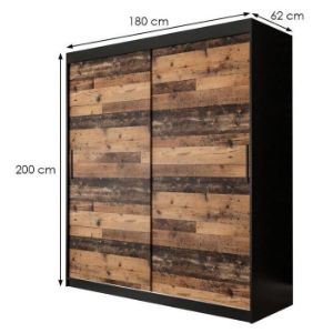Obrazek Szafa Old Wood T 180 Czarny/Old Style