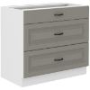Obrazek Szafka kuchenna Stilo claygrey/biały 80d 3s bb