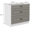 Obrazek Szafka kuchenna Stilo claygrey/biały 80d 3s bb
