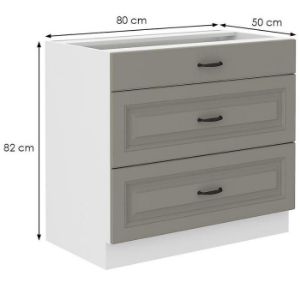 Obrazek Szafka kuchenna Stilo claygrey/biały 80d 3s bb