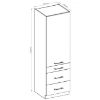 Obrazek Szafka kuchenna VIGO grafit mat 60DKS-210 3S 1F