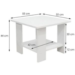 Obrazek Stolik Kawowy Lena 55x55x44 biały 873420