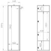 Obrazek Szafa 198X54 (drążek, 2 półki) HYGA06 sosna śnieżna