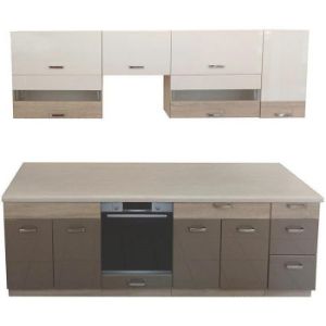 Obrazek Kuchnia Premio 260 zestaw C plus z blatem (1,9M/0,7M) sonoma/biały 