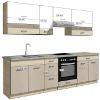 Obrazek Kuchnia Premio 260 zestaw C plus z blatem (1,9M/0,7M) sonoma/biały 