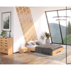 Obrazek Łóżko drewniane bukowe Skandica Spectrum niskie 200x200 naturalny