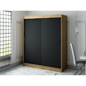 Obrazek Szafa Halifax T 180 Dąb Artisan/Czarny