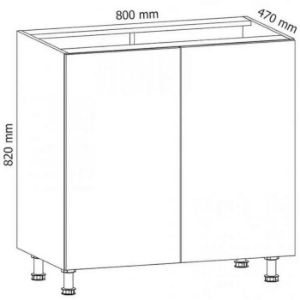 Obrazek Szafka kuchenna Gardena D80 white