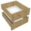 Obrazek Szafa Lamelo 2 150 Dąb Artisan/Czarny/Lustro