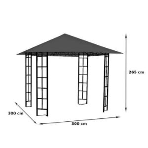 Obrazek Pawilon ogrodowy 3x3x2,65m biały