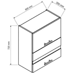 Obrazek  Szafka Kuchenna Irma W60grf/2 Sd Zielony Mat 