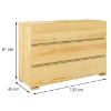 Obrazek Komoda Drewniana Sosnowa 3s Skandica Vestre Naturalny