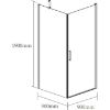 Obrazek Kabina kwadratowa Vela 90x90x190 cz.chrom