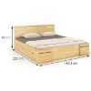 Obrazek Łóżko sosnowe Skandica Sparta maxi+sz 160X200 naturalny 