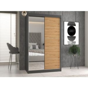 Obrazek Szafa Sabina S 120 z lustrem dąb artisan/antracyt