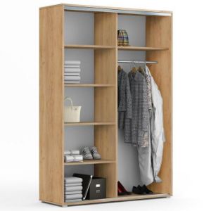 Obrazek Szafa Emilia A2 150 Craft Złoty/Biały