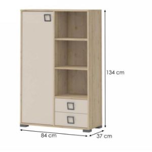 Obrazek Regał Kiki K12-BK/KI-01 beech/sand 