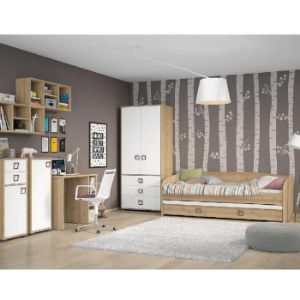Obrazek Regał Kiki K12-BK/KI-15 beech/white 