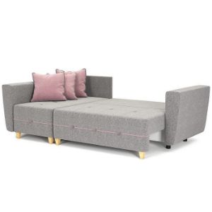 Obrazek Narożnik  Grey Enzo 161+152 drewno naturalne lewostronny