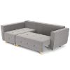 Obrazek Narożnik  Grey Enzo 161+152 drewno naturalne lewostronny
