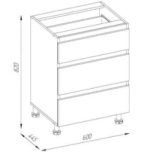 Obrazek Szafka kuchenna Magnolia D60 3S
