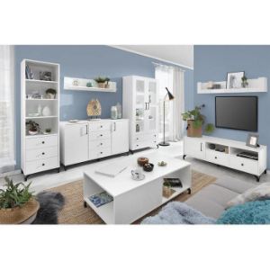 Obrazek  Komoda Bergen Be6 Biały Lux/Biały Połysk 