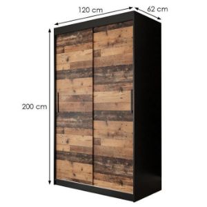 Obrazek Szafa Old Wood T 120 Czarny/Old Style