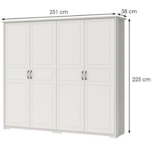 Obrazek Szafa 4d Evergreen p4/eg ivory mat