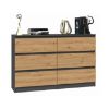 Obrazek Komoda Umo P6 120 antracyt/dąb artisan